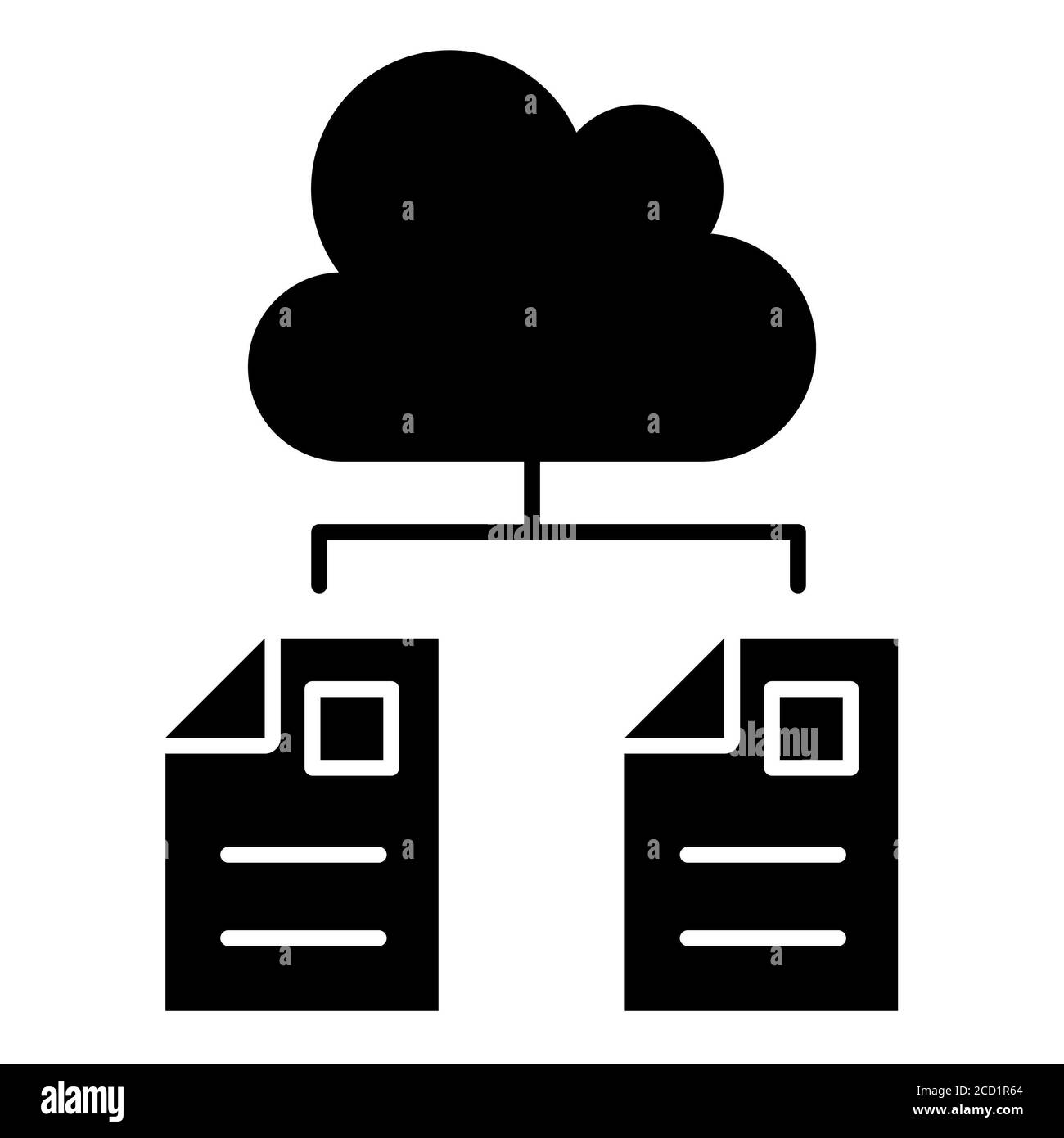 Partage de données Data Analytics icône Glyph Banque D'Images