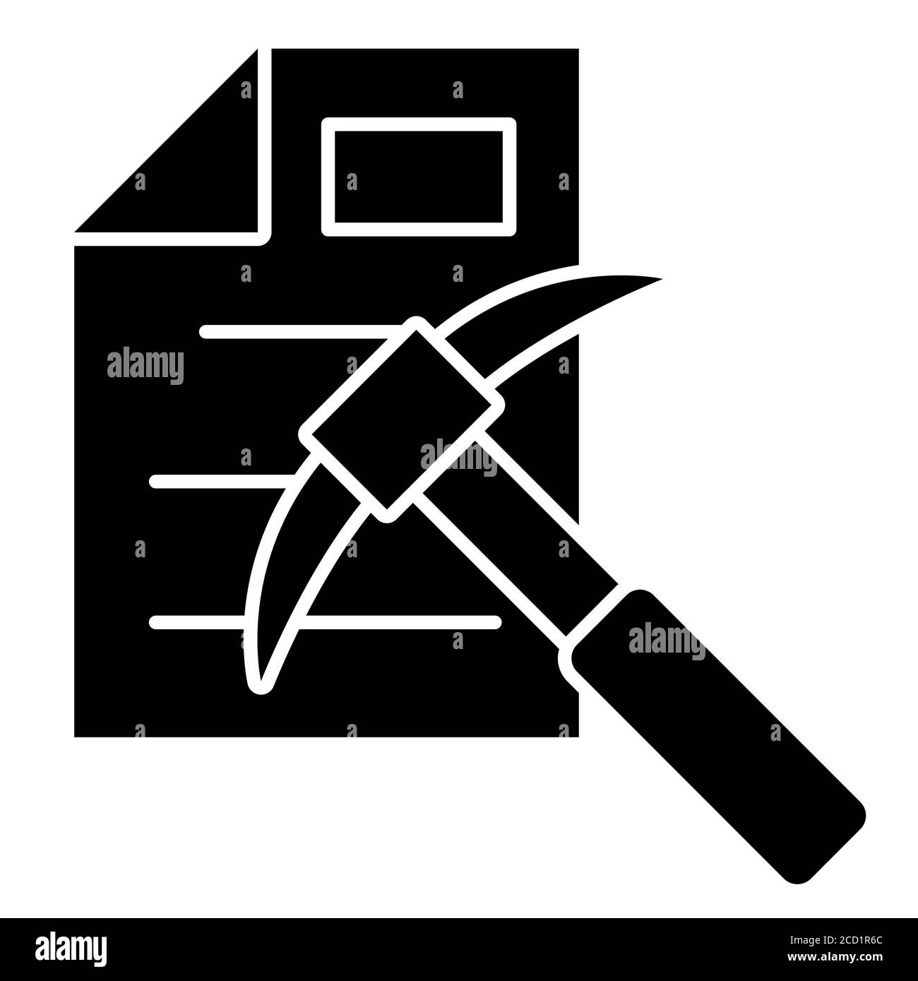 Data Mining Data Analytics icône Glyph Banque D'Images