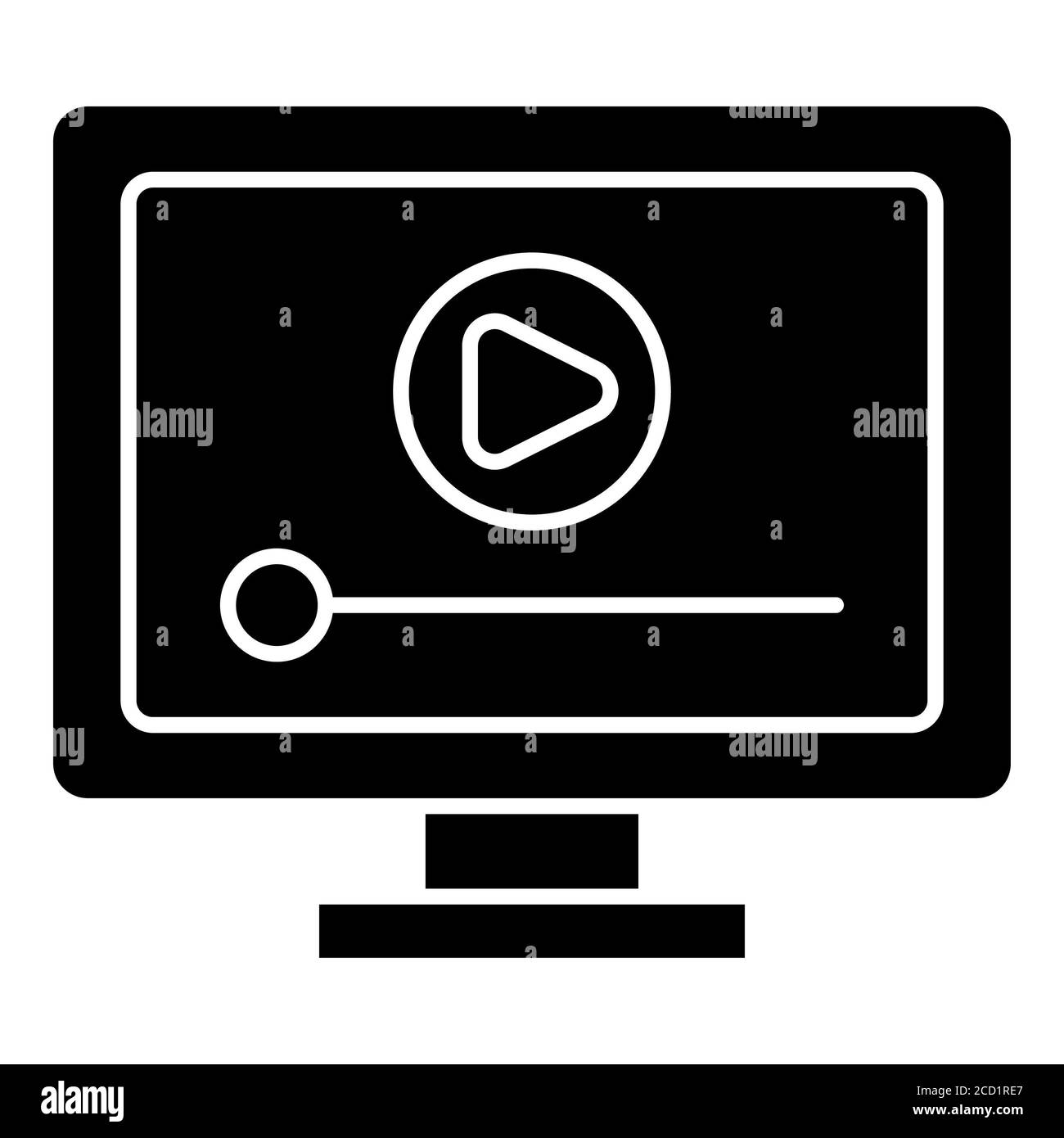 Icône de glyphe d'éducation en ligne Banque D'Images