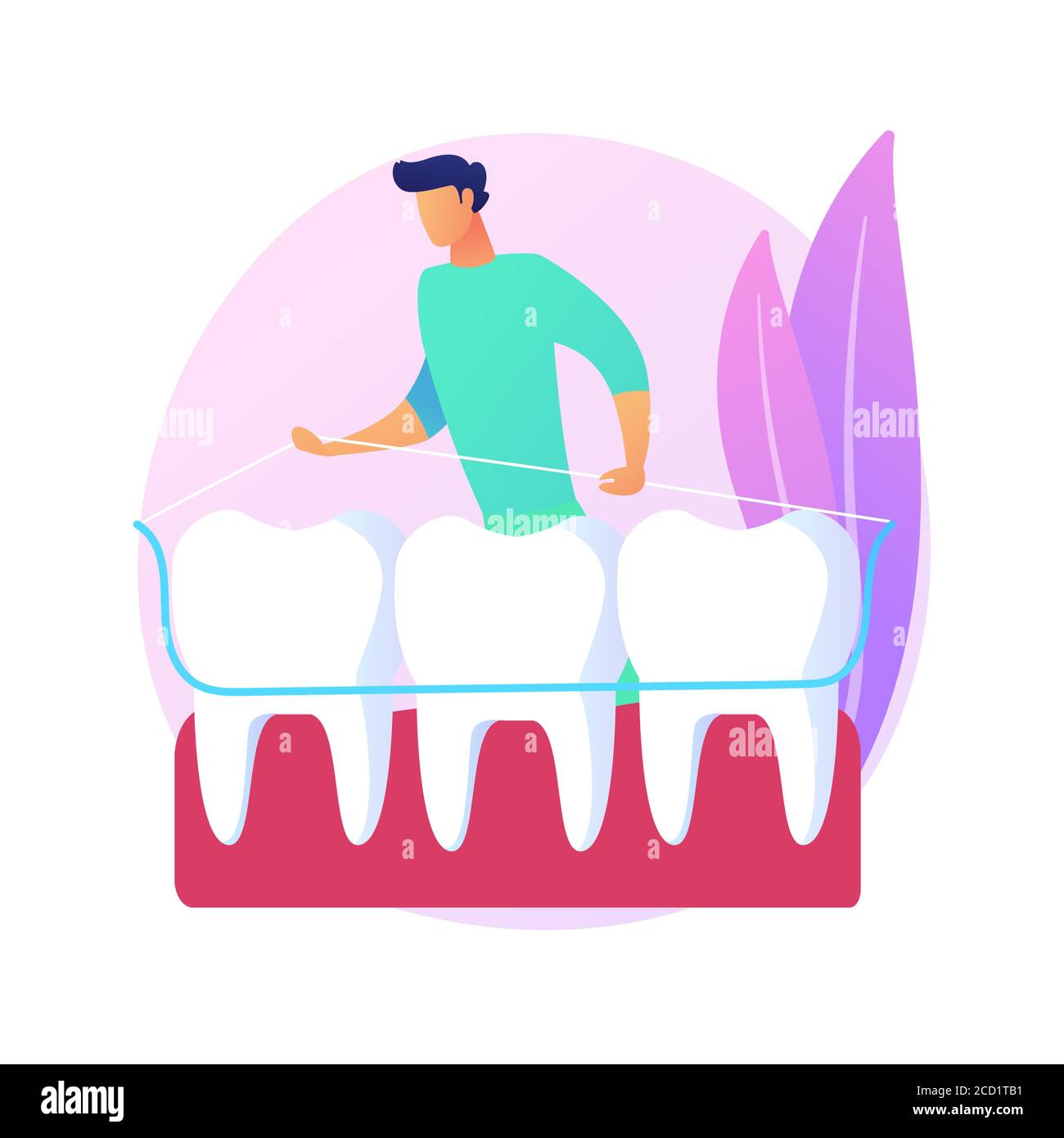 Illustration vectorielle abstraite de concept de plaque dentaire. Illustration de Vecteur