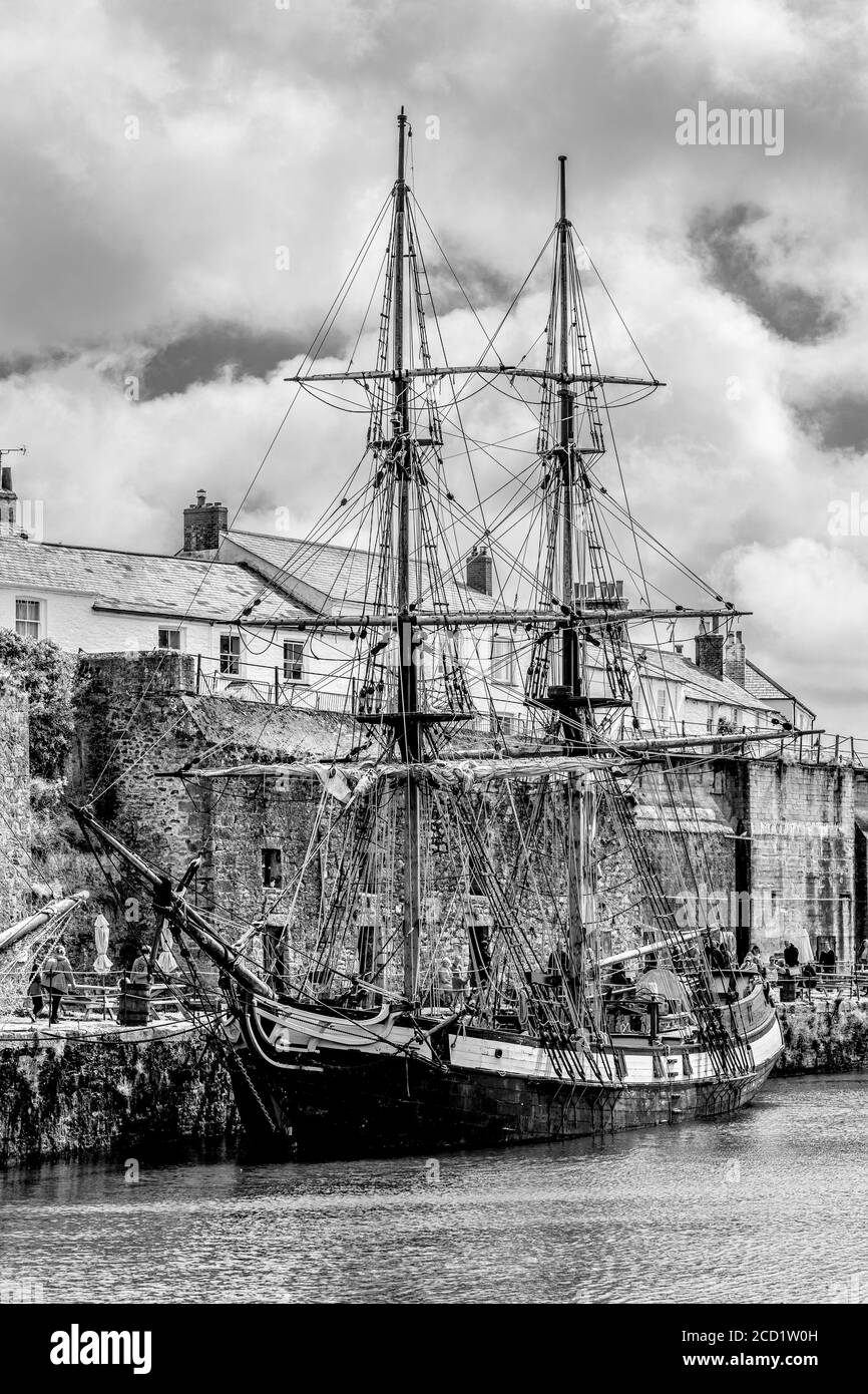 Charlestown dans Cornwall, attraction touristique populaire le pays de l'Ouest Banque D'Images