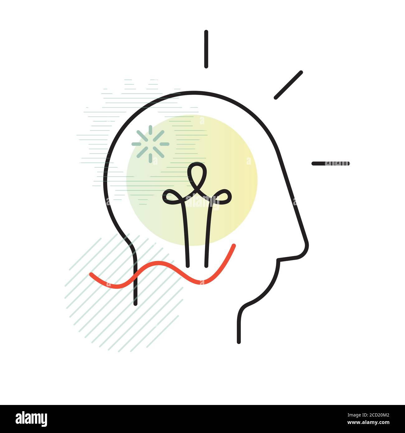 Bright Idea - icône Eureka moment comme fichier EPS 10 Illustration de Vecteur