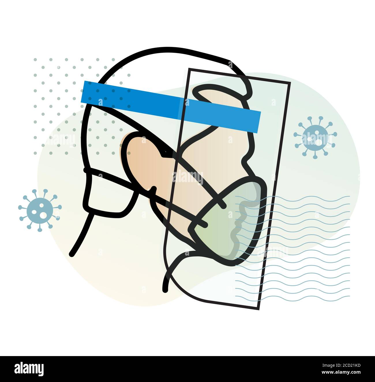 3 Masques De Protection RCR + Porte-clés De Poche - Kit Urgence, Bleu, RCR 30:2