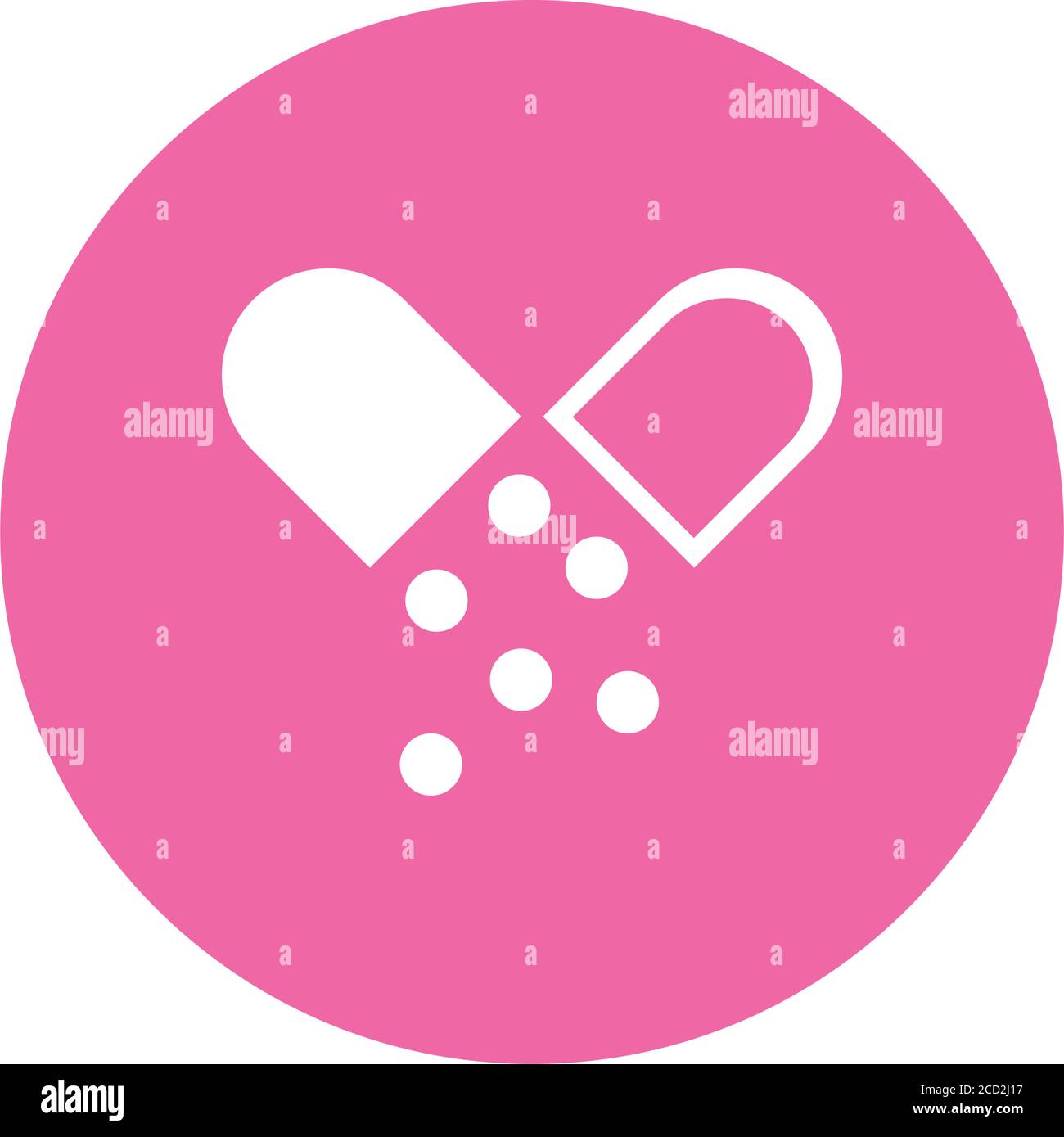 icône de capsule de médicament ouverte sur fond blanc, style de bloc, illustration vectorielle Illustration de Vecteur