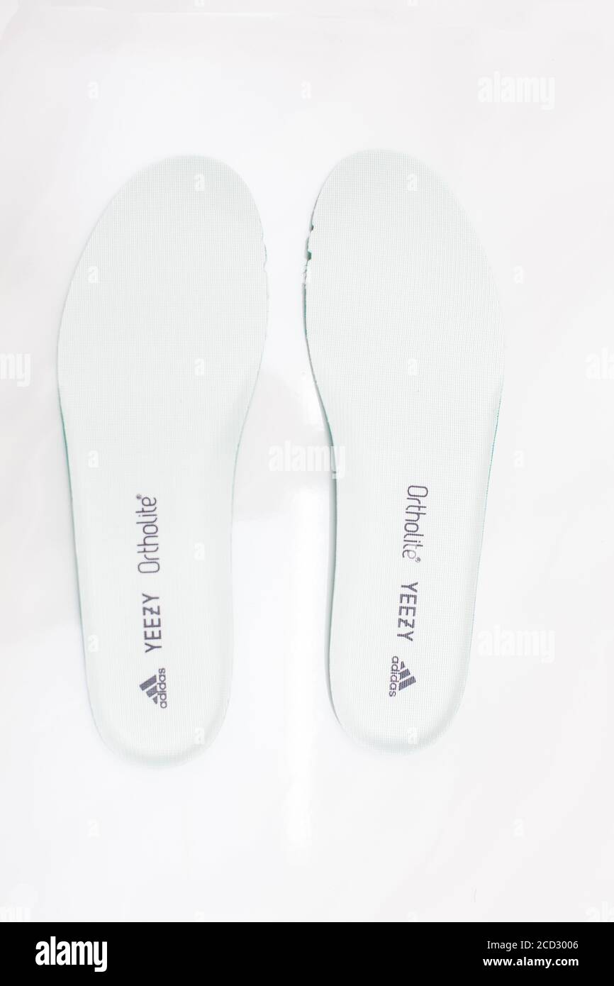Chaussure de pied motif semelle intérieure Orthotic, Yeezy Boost 500 Photo  Stock - Alamy