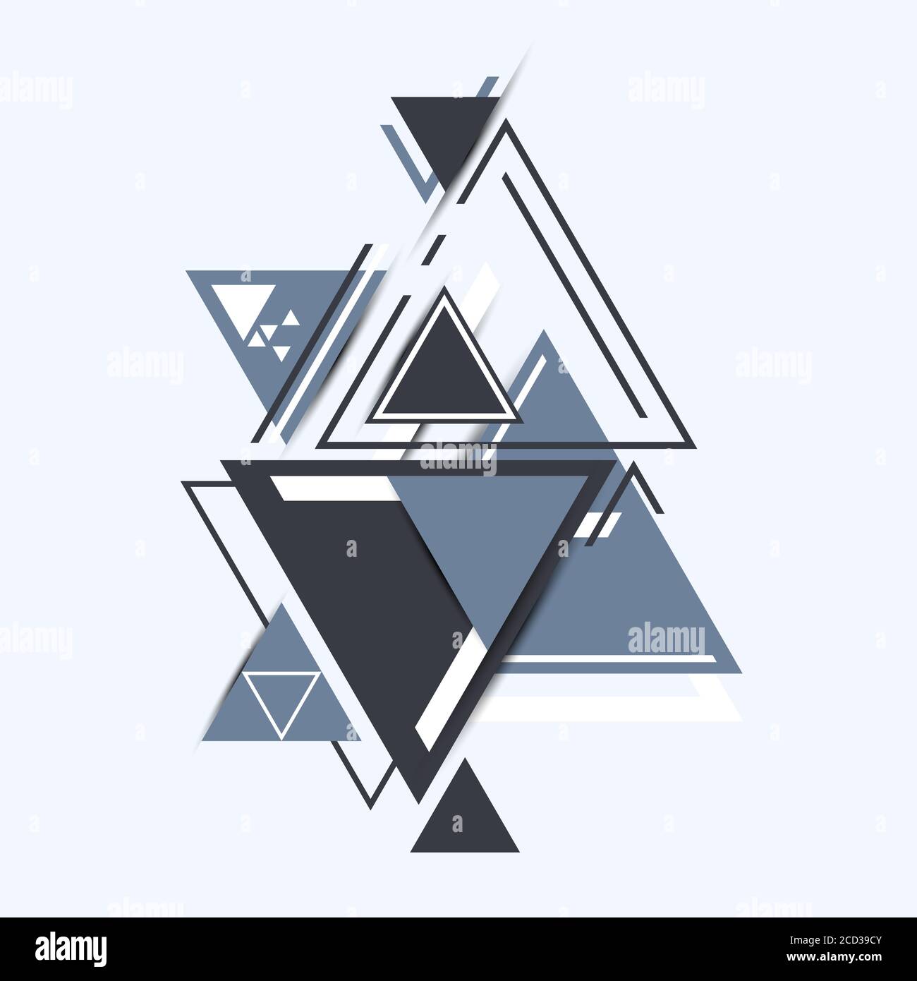 Arrière-plan moderne en triangle. Motif de triangles aléatoires. Modèle de conception technologique abstrait dans un style minimal pour votre conception, illustration. Banque D'Images