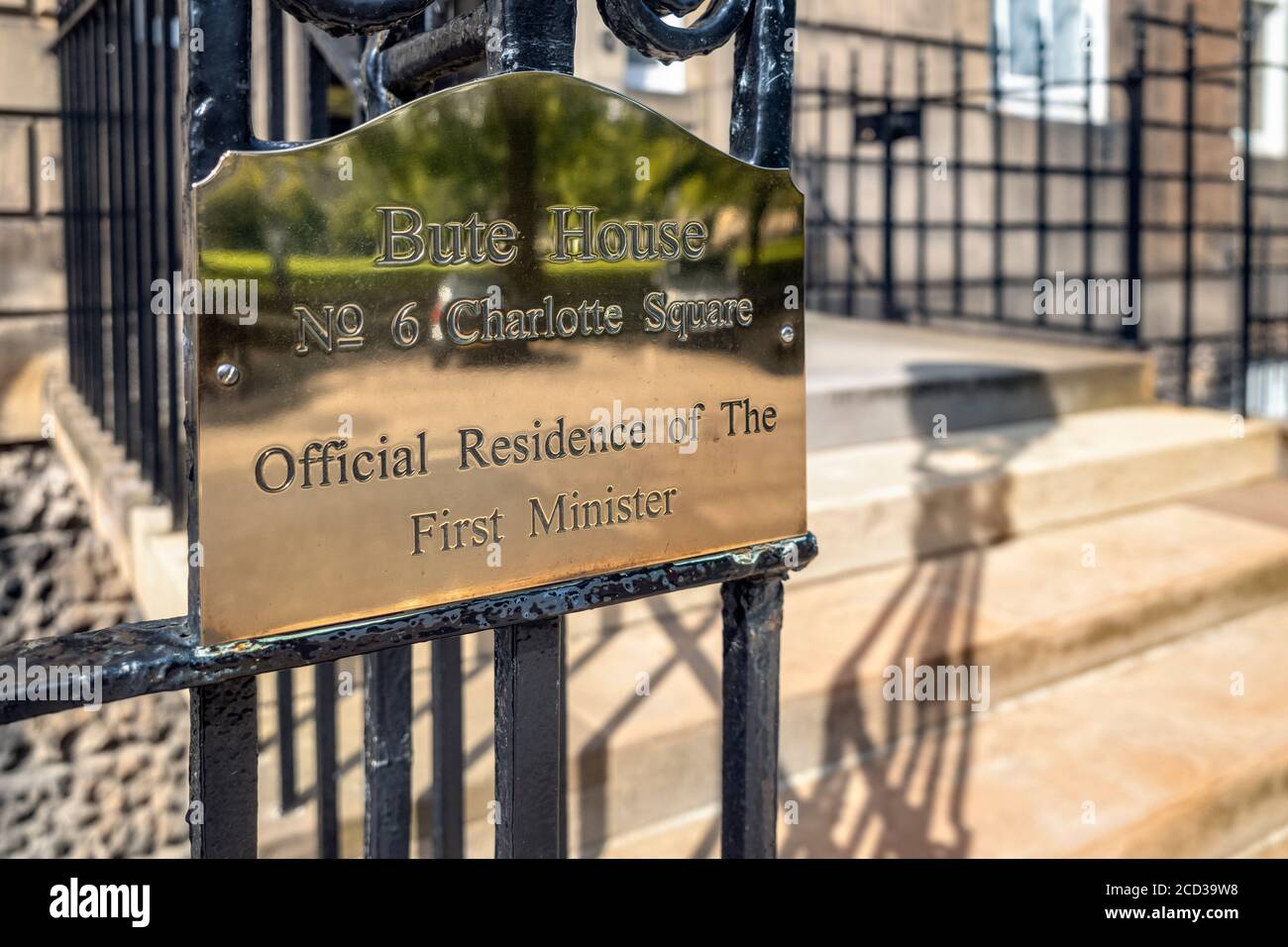 Bute House, résidence officielle du Premier ministre Nicola Sturgeon, Charlotte Square, Édimbourg, Écosse, Royaume-Uni. Banque D'Images