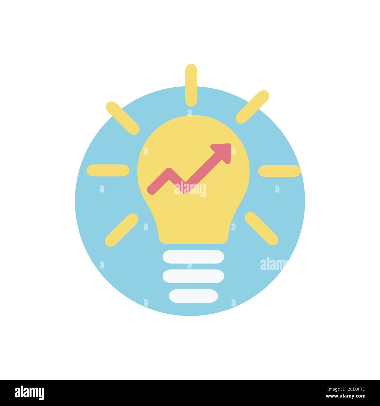 Icône entrepreneuriat. Symbole d'une ampoule pour symboliser une grande idée, un démarrage, un remue-méninges ou une idée d'affaires. Illustration de Vecteur