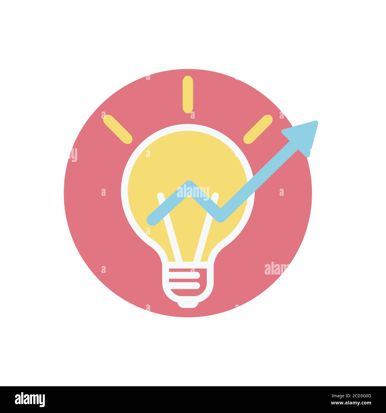Icône entrepreneuriat. Symbole d'une ampoule pour symboliser une grande idée, un démarrage, un remue-méninges ou une idée d'affaires. Illustration de Vecteur