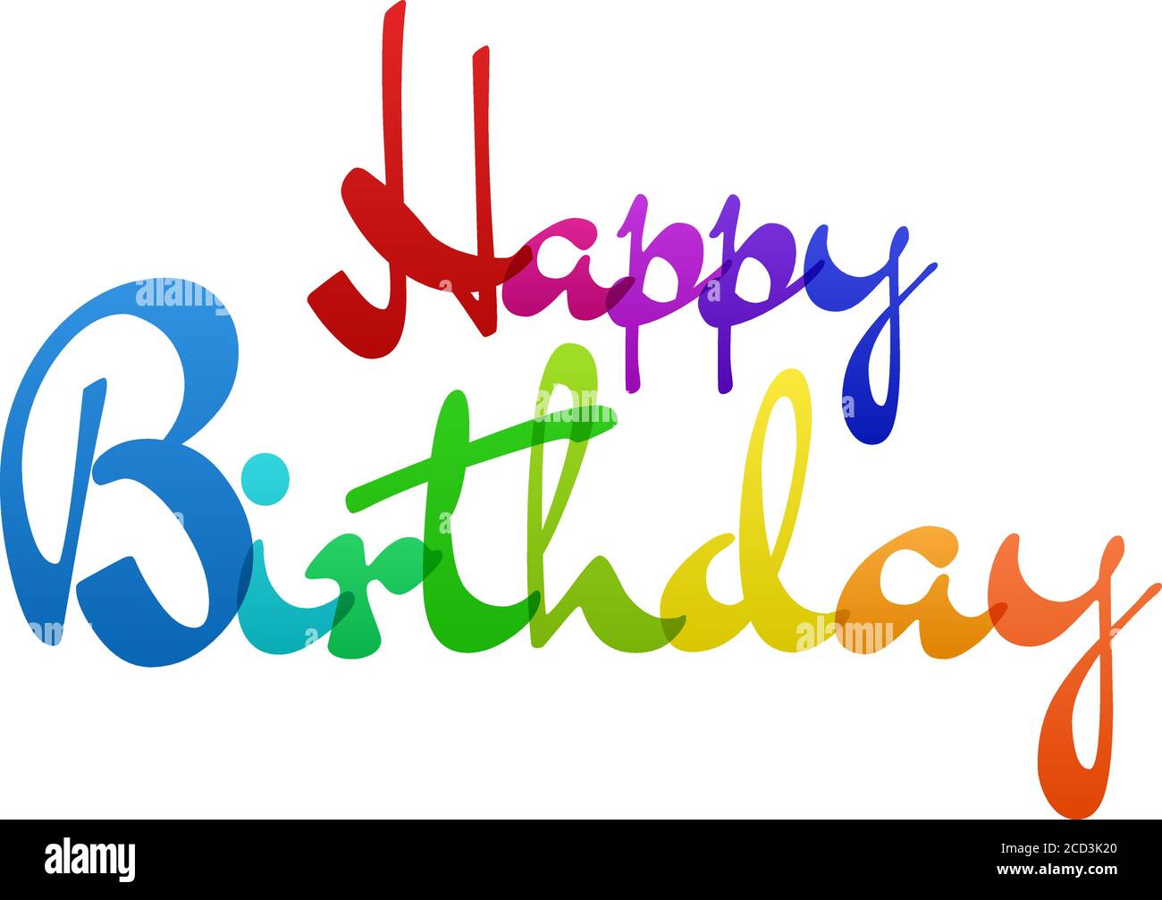 Joyeux Anniversaire Vecteur Arc En Ciel Colore Image Vectorielle Stock Alamy