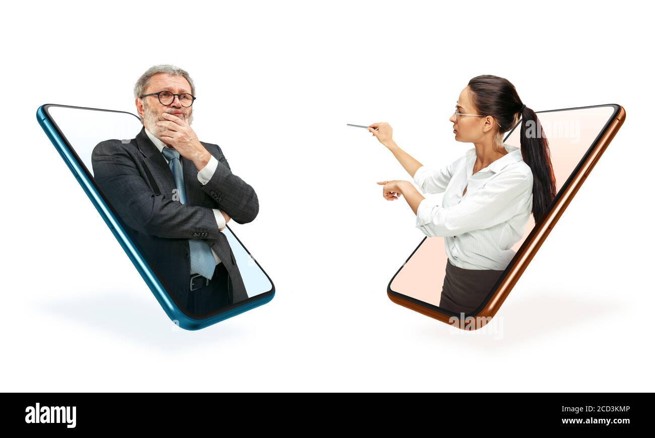 Votre smartphone ou autre appareil : tout ce dont vous avez besoin pour un style de vie moderne. CopySpace pour publicité. Achat, livraison de marchandises, achats en ligne et concept de services. Prendre des leçons, des cours, étudier, l'éducation. Banque D'Images