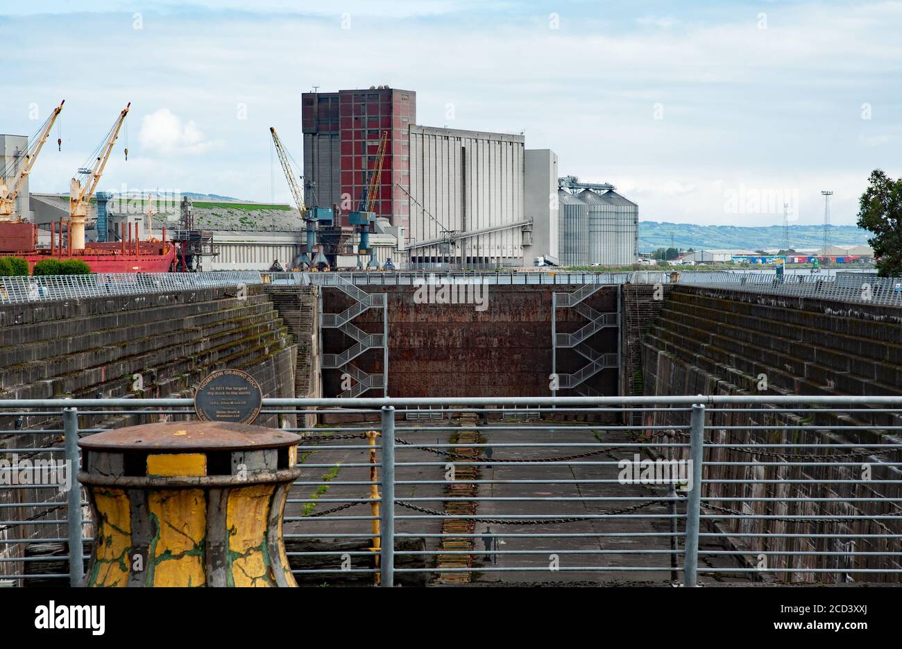 Belfast, Irlande du Nord, Royaume-Uni - 03 août 2020. Titanic bâtiment de quai sec, ancien et célèbre, Banque D'Images