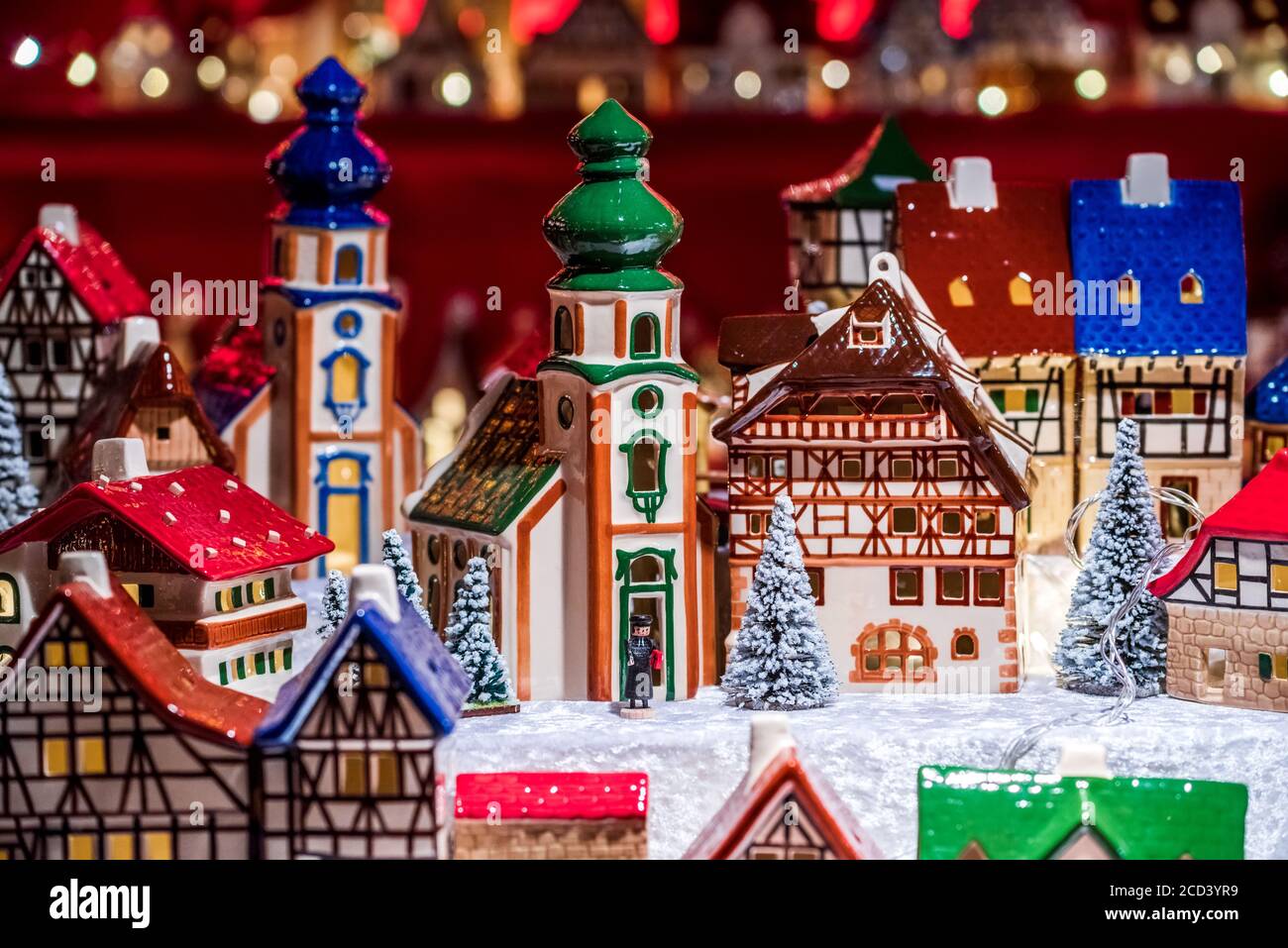 Nuremberg, célèbre marché de Noël Christkindlesmarkt, foire d'hiver en Bavière, Allemagne Banque D'Images