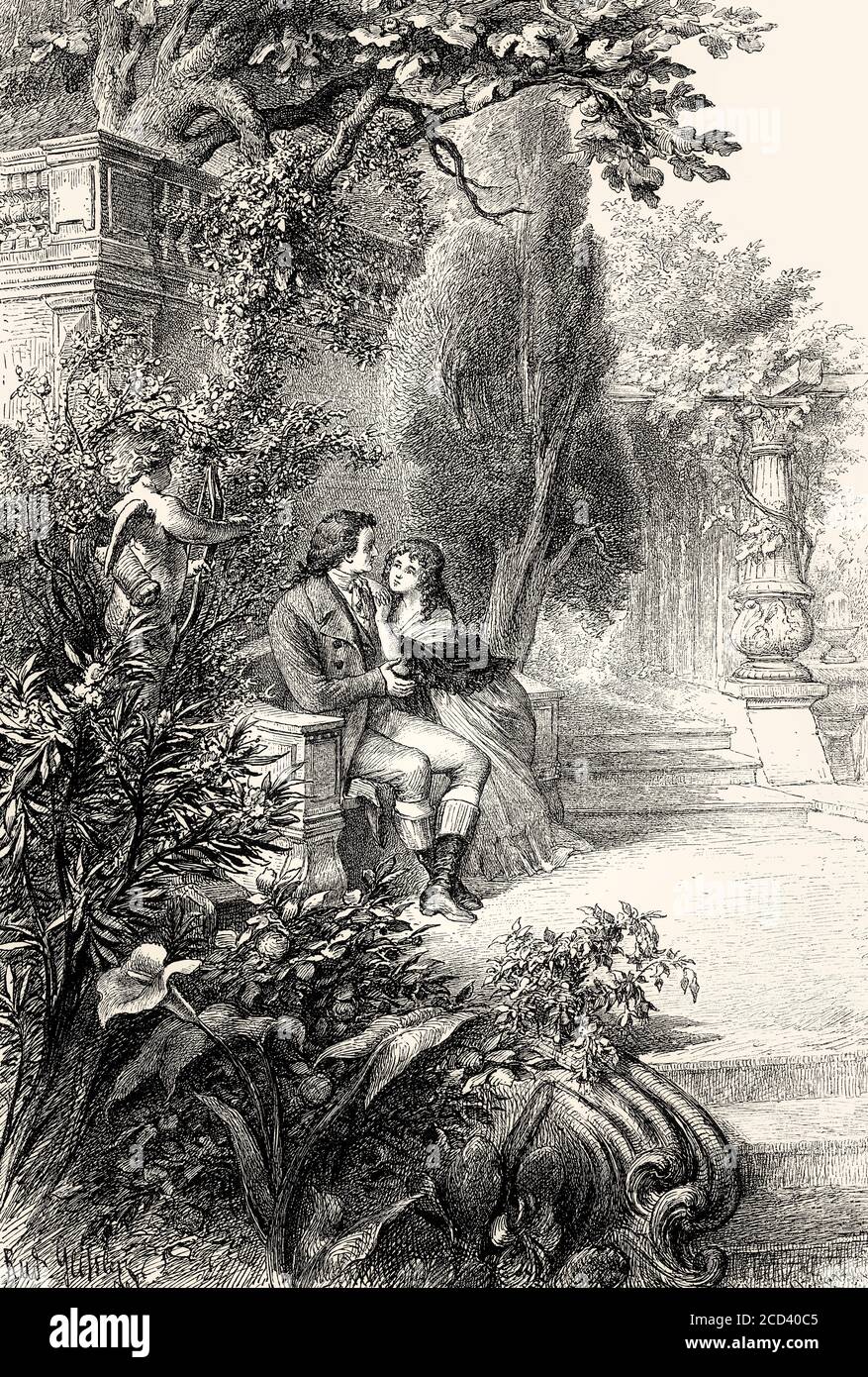 LA MÉTAMORPHOSE DES PLANTES, Versach die métamorphose der Pflanzen zu erklären, poème de Johann Wolfgang von Goethe Banque D'Images