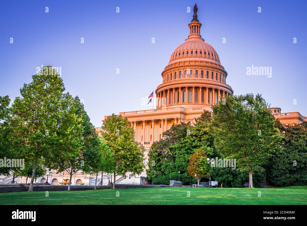CAPITOLE DES ÉTATS-UNIS à Washington DC dans la soirée, États-Unis d'Amérique. Banque D'Images