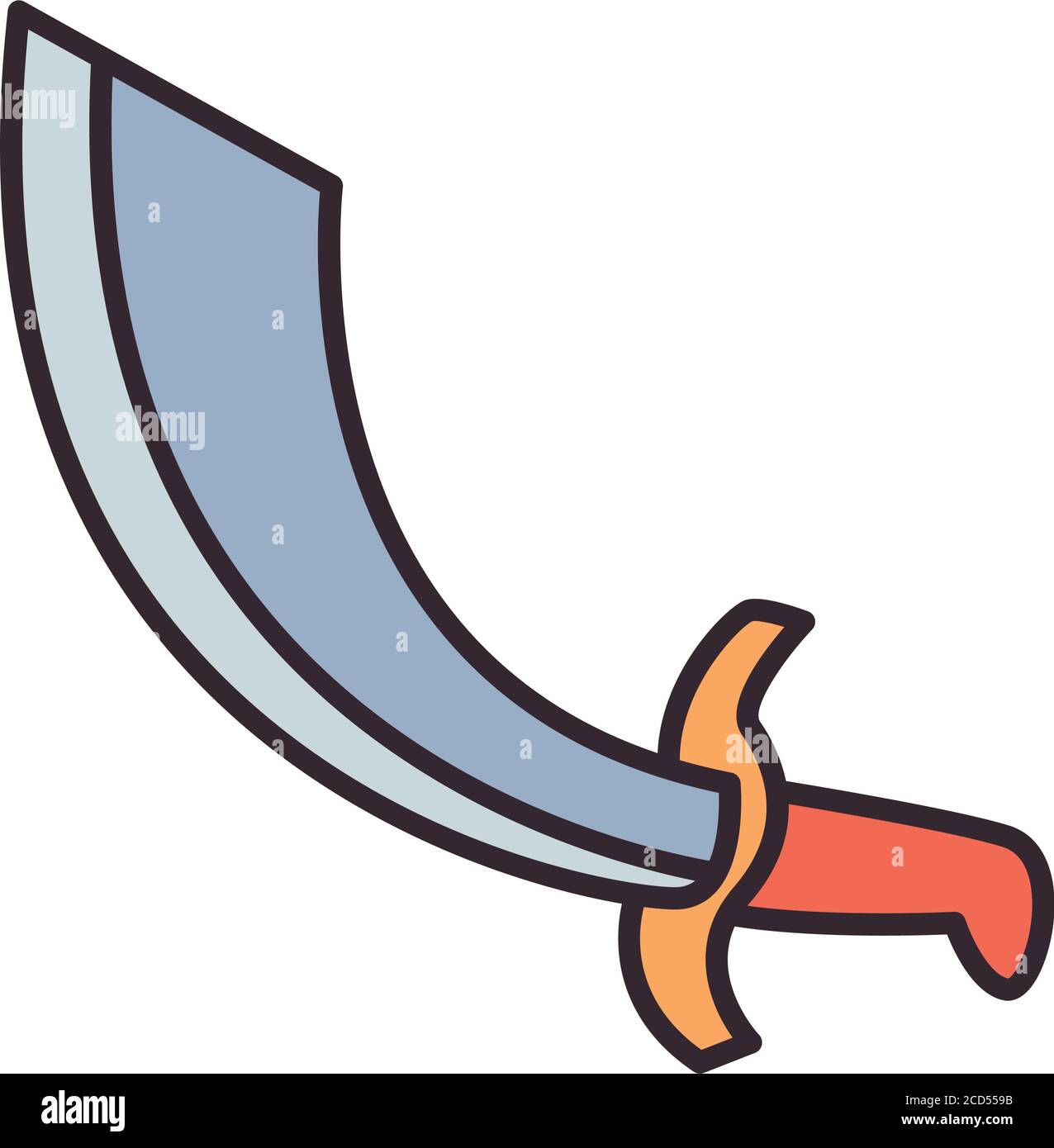 motif d'icône en forme de ligne d'épée turque et de bourre de style, guerre de lame de chevalier antique ancienne lutte ancienne et lutte contre la force et illustration vectorielle sur le thème du guerrier Illustration de Vecteur