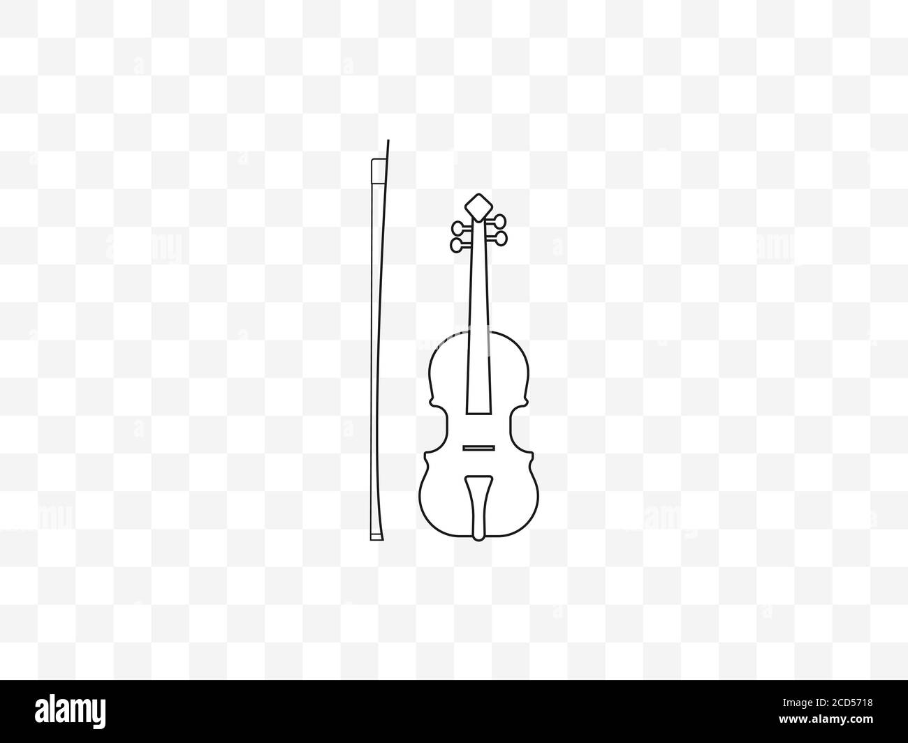 Musique, cordes, icône violon. Illustration vectorielle, conception plate. Illustration de Vecteur