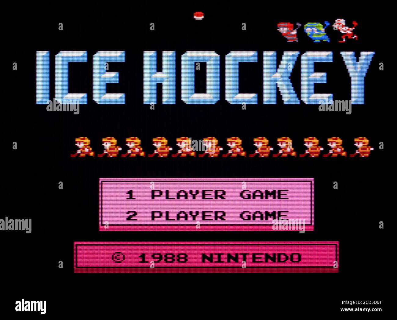 Hockey sur glace - Nintendo Famicom Disk System Videogame - Editorial à utiliser uniquement Banque D'Images