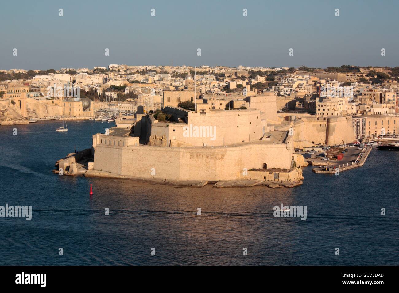 Fort St Angelo, Grand Harbour, Birgu, Malte Banque D'Images