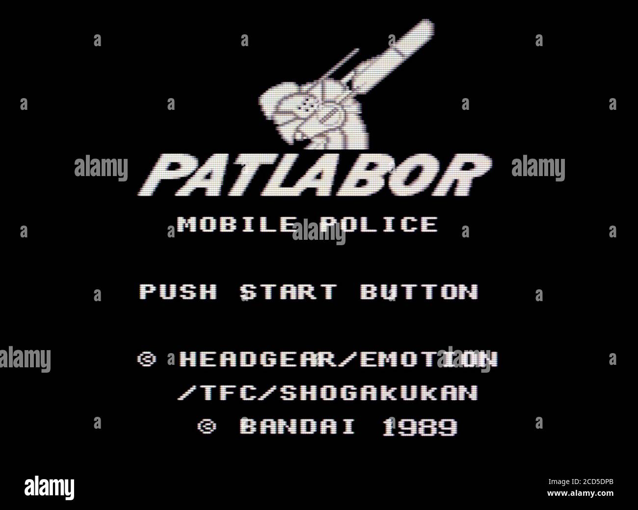 Patabring la police mobile - Dai 2 Shoutai Shutsudou Seyo! - Nintendo Famicom Disk System Videogame - usage éditorial seulement Banque D'Images