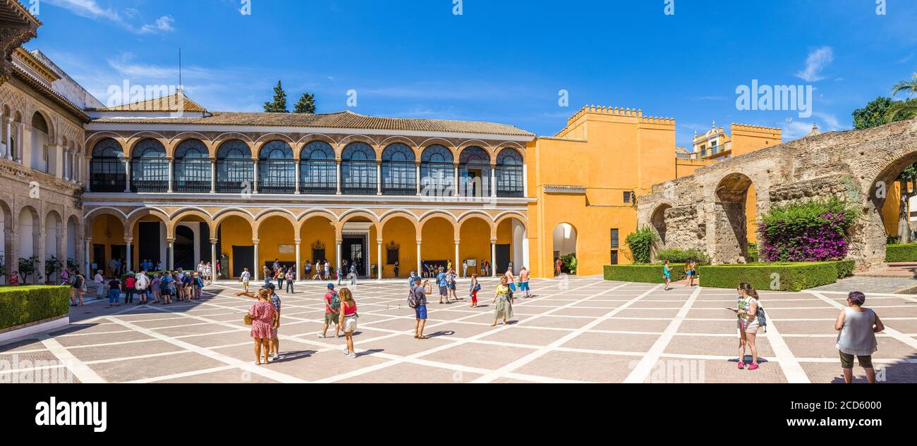 Royal Alcazars, Séville, Andalousie, Espagne Banque D'Images