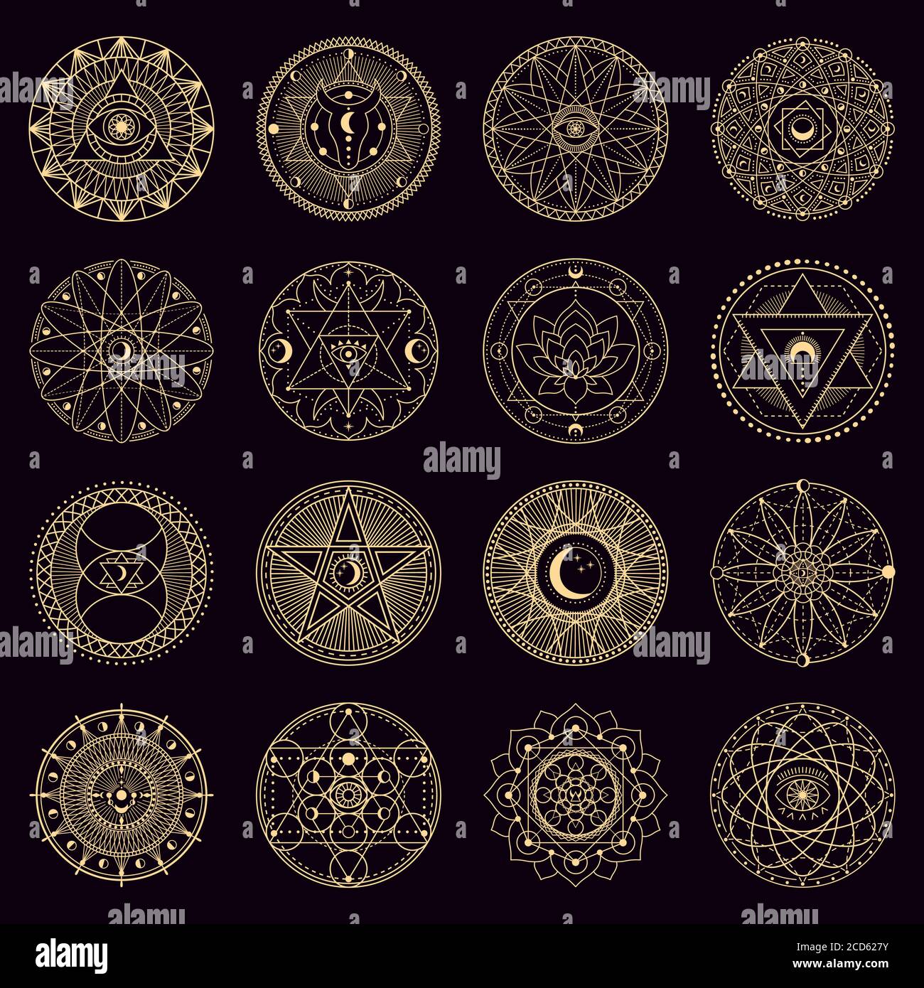 Emblèmes Occultes. Méditation Alchimie Mystique ésotérisme