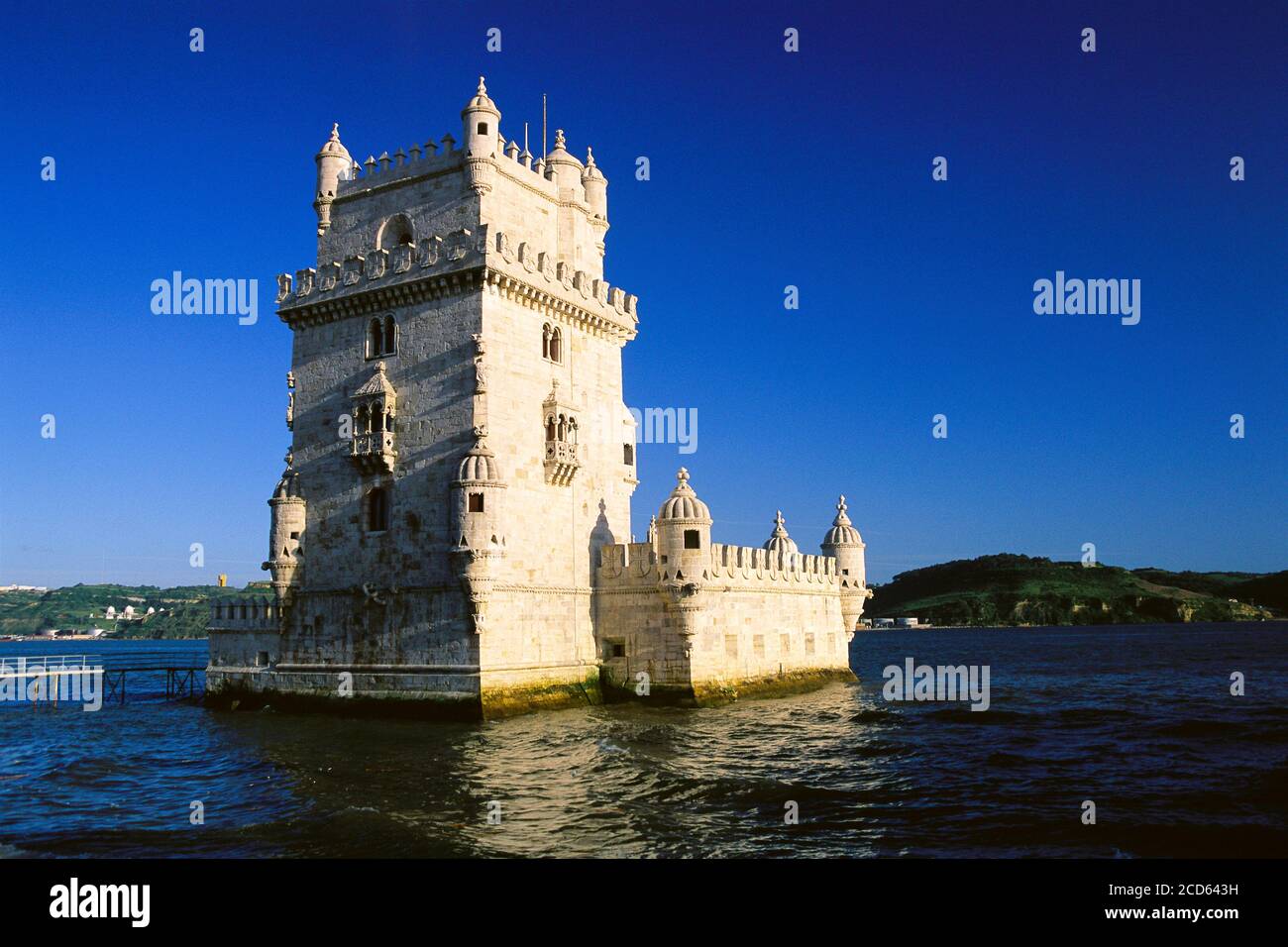 Vue extérieure de la tour Belem, Lisbonne, Portugal Banque D'Images