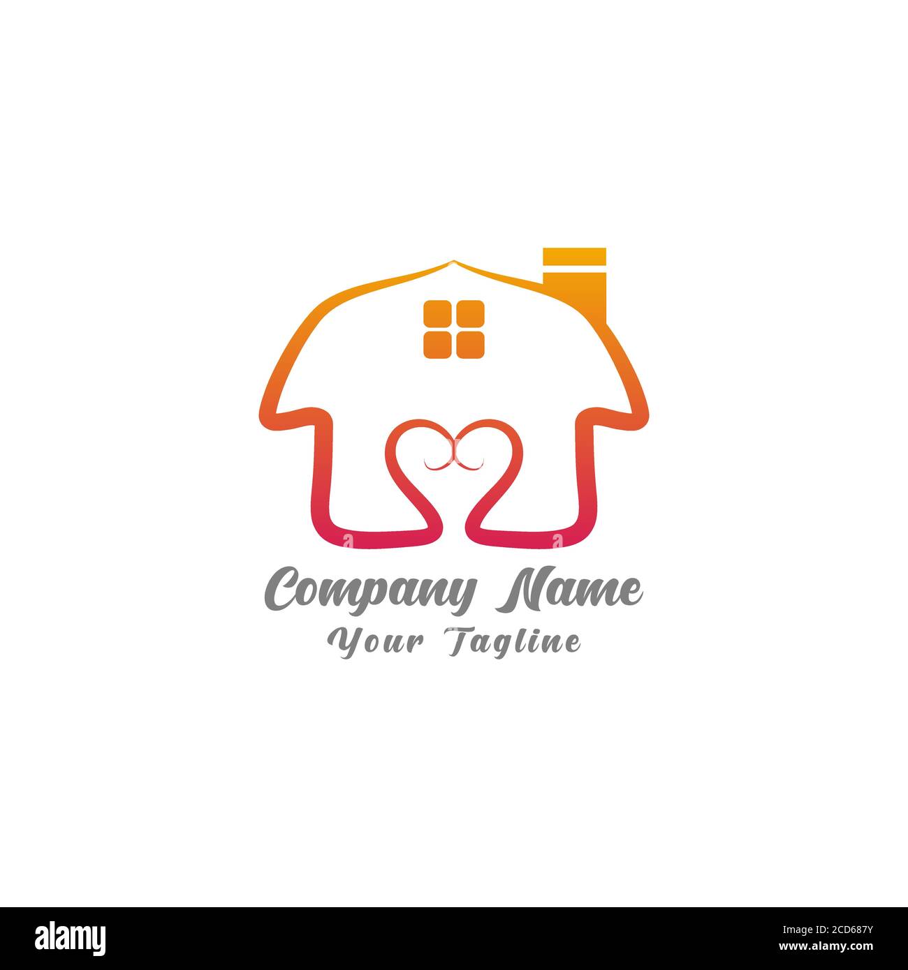 Vecteur ilustrateur graphique amour symbole maison. SPE 10 Illustration de Vecteur