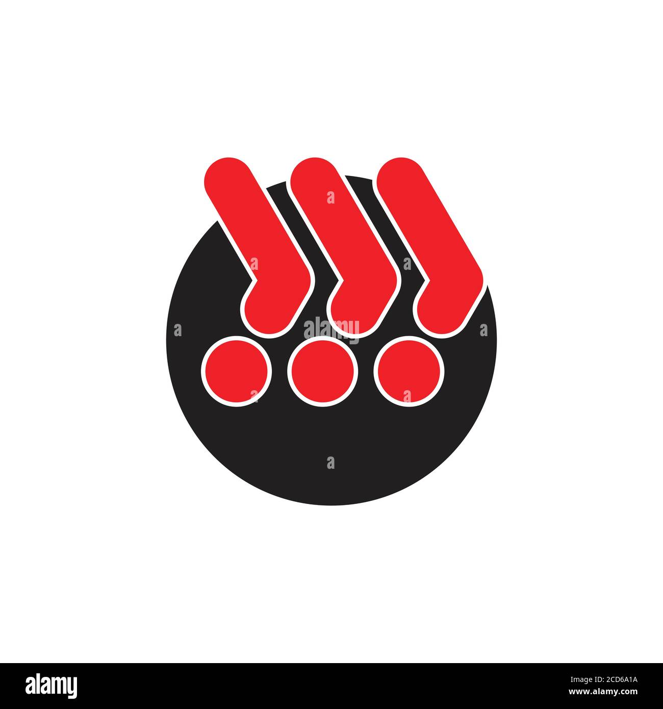 cercle d'exclamation géométrique décoration logo vecteur Illustration de Vecteur