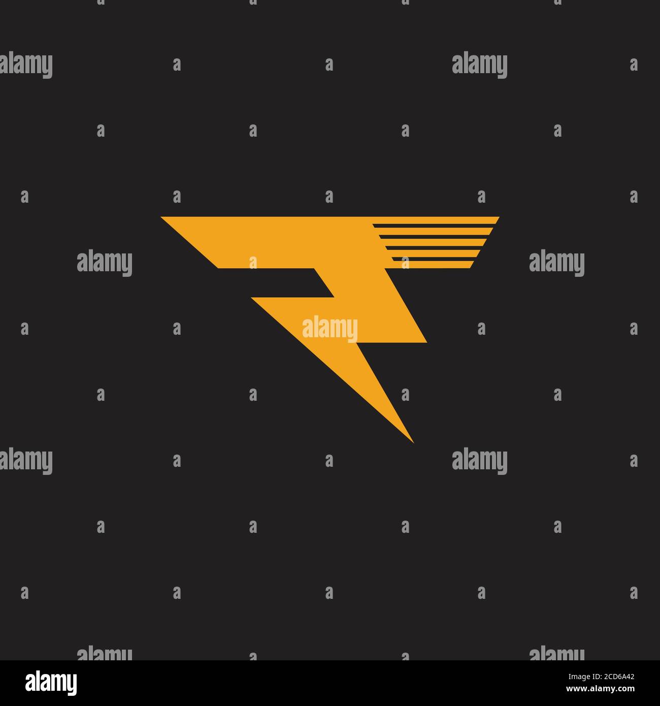 lettre t motion thunder simple logo vecteur Illustration de Vecteur