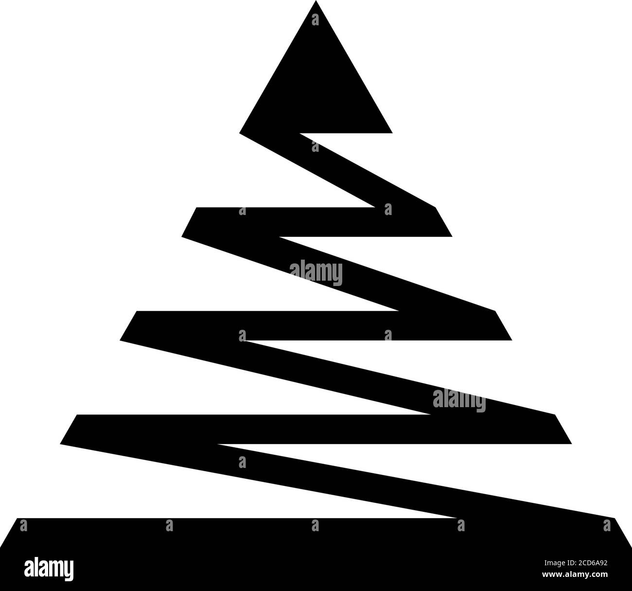 triangle zigzag flèche vers le haut du vecteur géométrique du logo Illustration de Vecteur