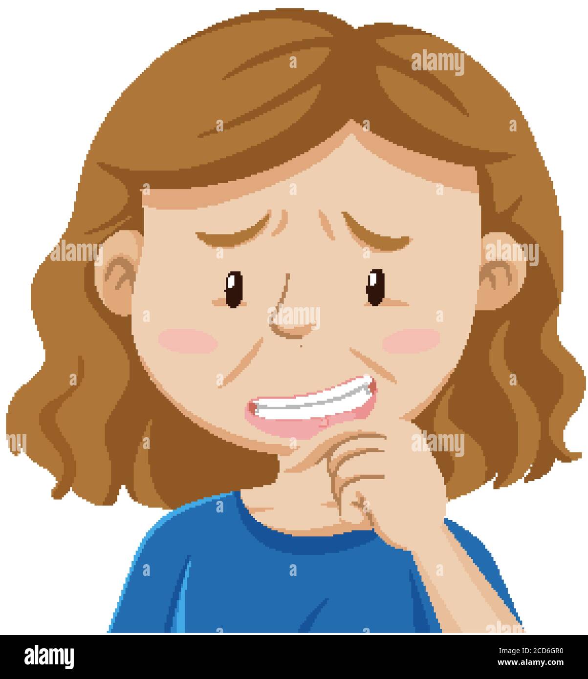 Femme ayant des ulcères de bouche illustration Illustration de Vecteur