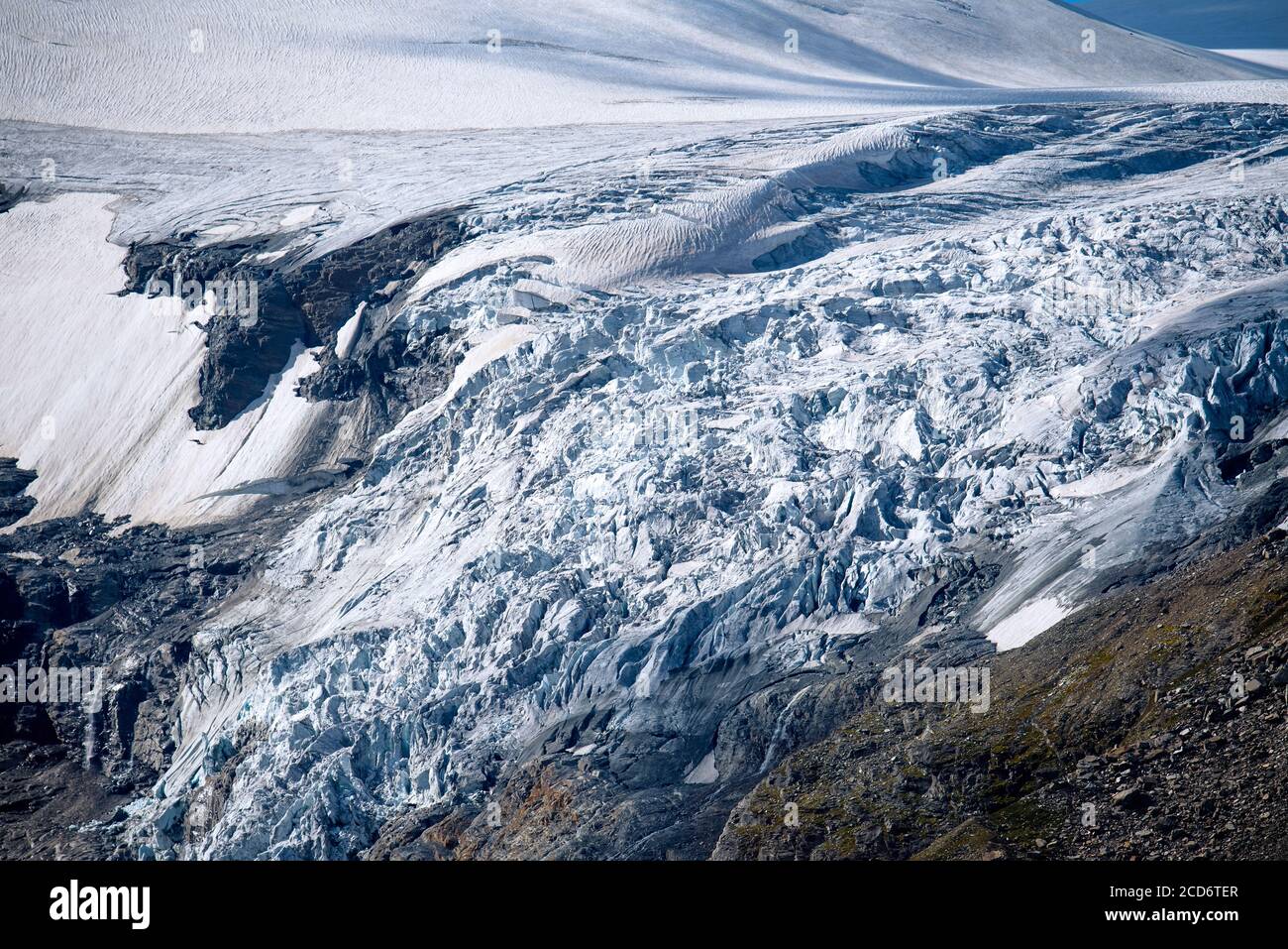 Route panoramique Grossglockner et glacier en fusion. Vous pouvez regarder ici des montagnes fantastiques nature intouchable et lieu historique. Le regard dehors Banque D'Images