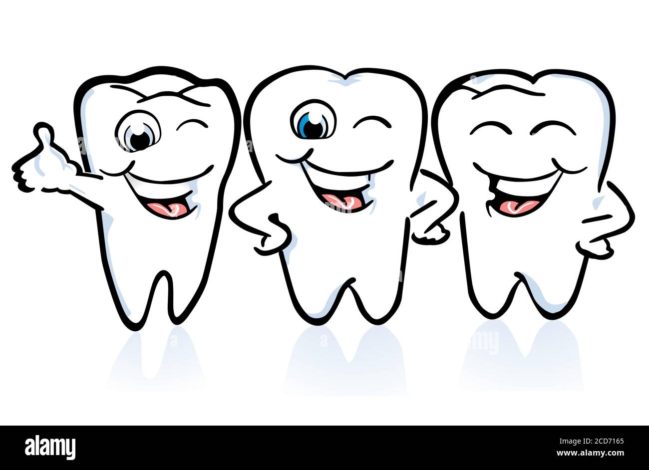 petites dents drôles - illustration vectorielle Illustration de Vecteur