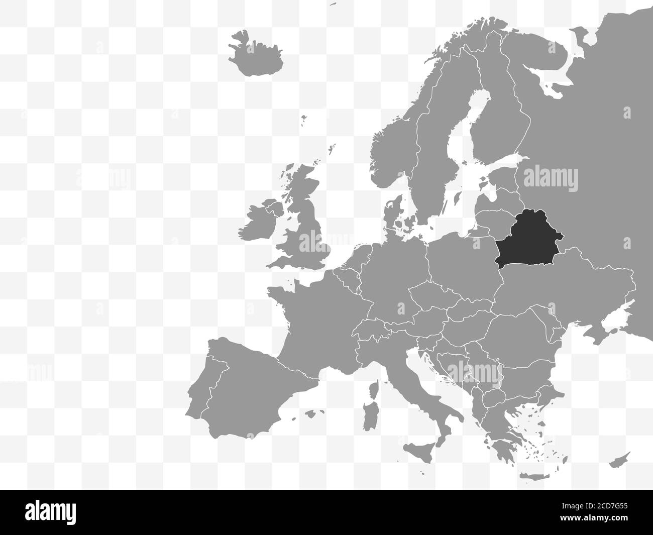Carte du Bélarus - République du Bélarus. Europe. Illustration vectorielle. Illustration de Vecteur