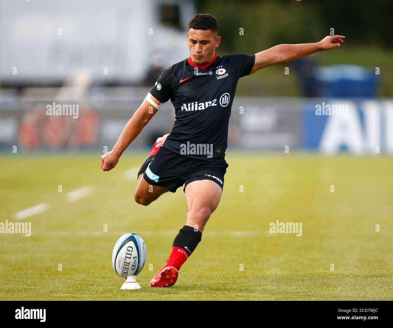 HENDON, Royaume-Uni, AOÛT 26:Manu Vunipola de Saracens pendant Gallagher Premiership Rugby entre Saracens et Gloucester à Allianz Park stadi Banque D'Images