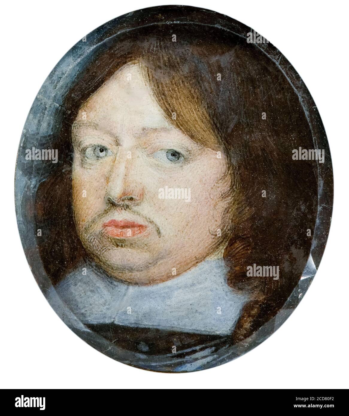 Charles X Gustav (1622-1660), roi de Suède, portrait miniature d'Alexander Cooper, vers 1650 Banque D'Images