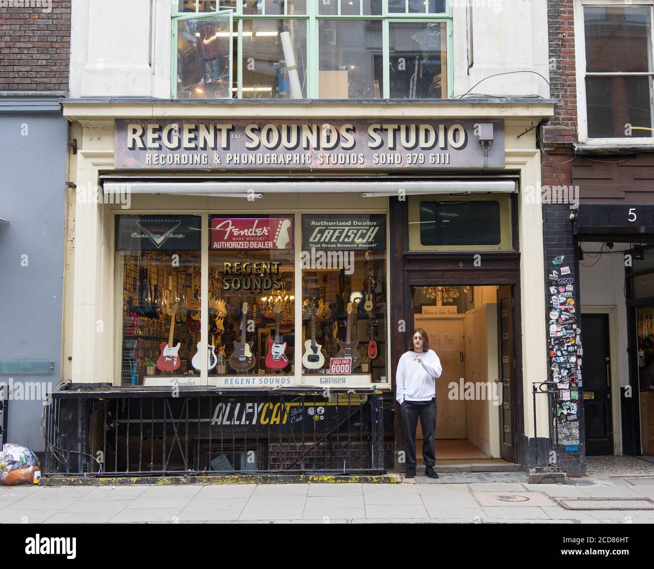 Regent Sounds Studio sur Denmark Street. Londres Banque D'Images
