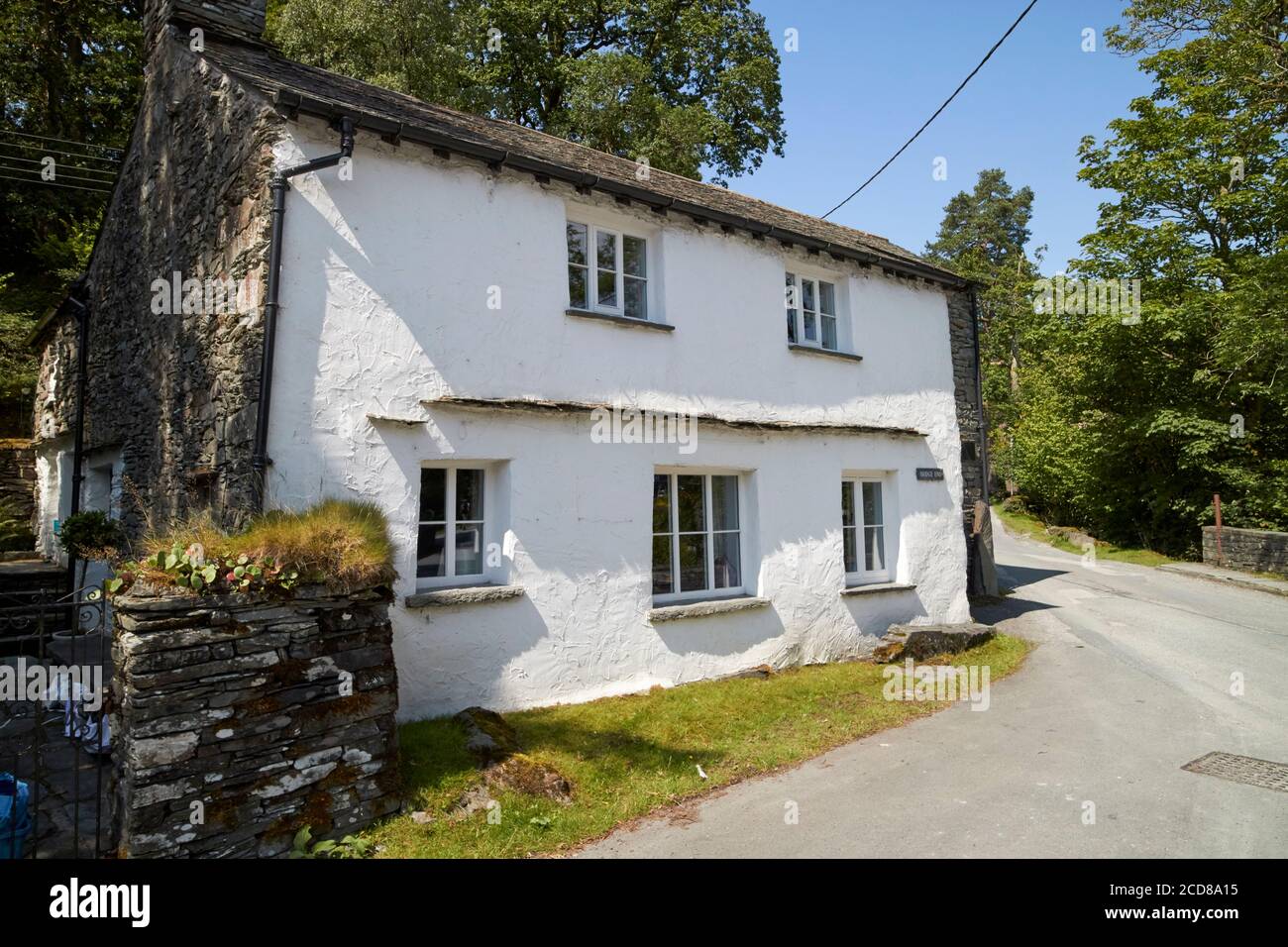 pont fin cottage elterwater lac district angleterre royaume-uni Banque D'Images