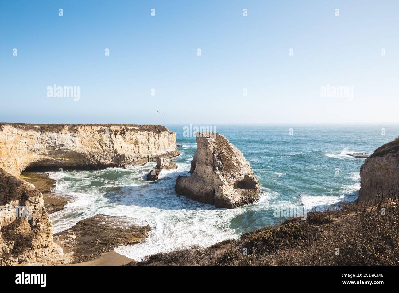 Magnifique photo de Shark Fin Cove, Californie Banque D'Images