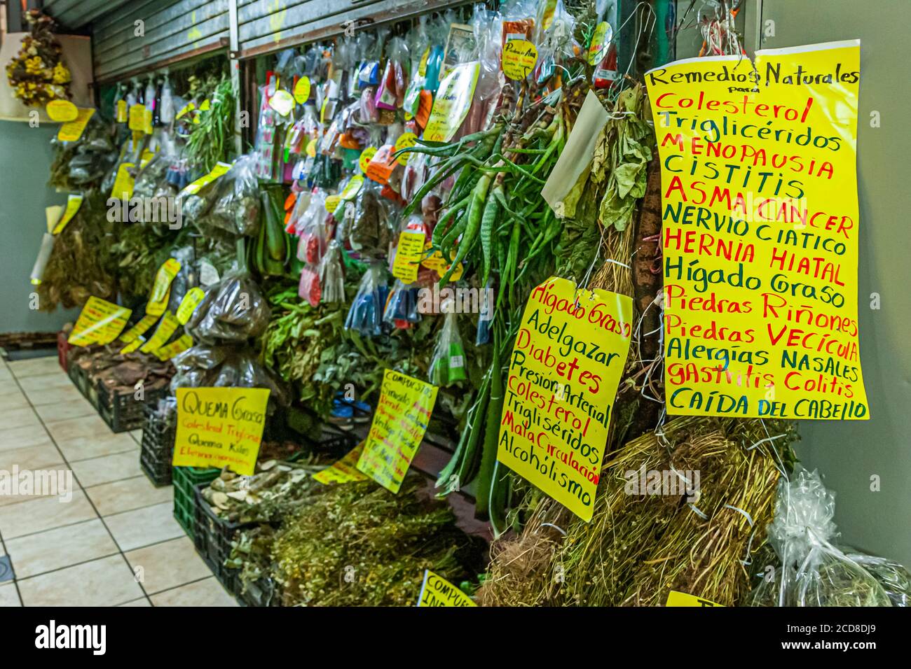 Alimentation saine sur le marché à San José, Costa Rica Banque D'Images