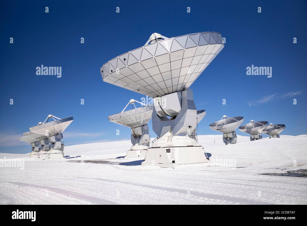 France, Hautes Alpes, le Dévoluy, massif du Dévoluy, plateau de Bure (2550m), interféromètre Banque D'Images