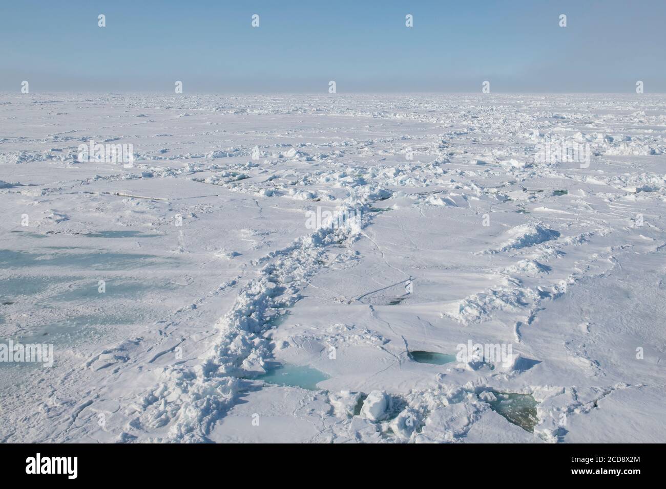 Russie, Haut Arctique à 85.6 degrés au nord. Paysage polaire immaculé. Banque D'Images