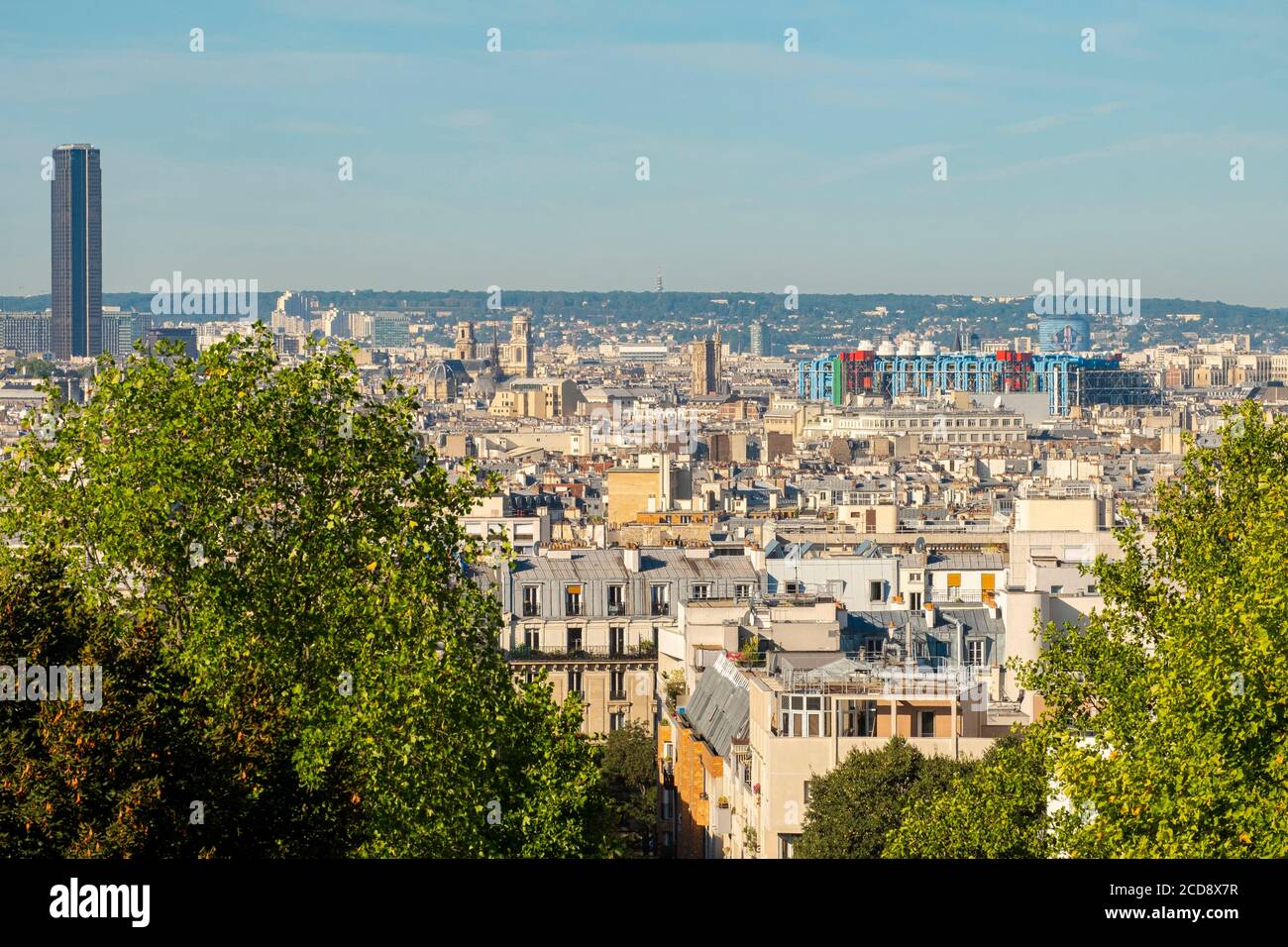 France, Paris, vue générale avec le Centre Pompidou Banque D'Images