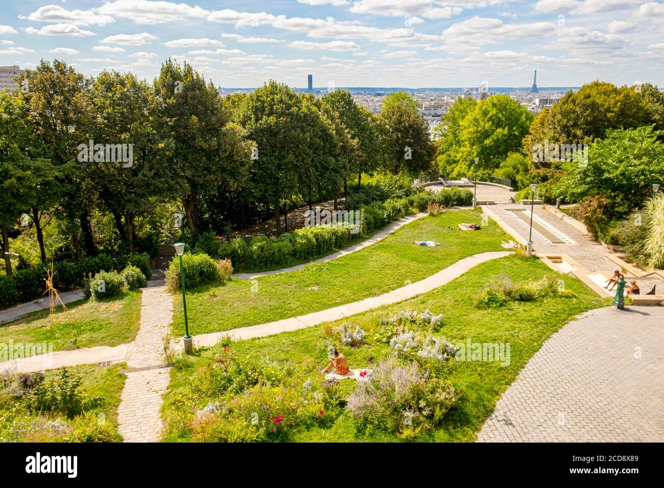 France, Paris, Belleville Park Banque D'Images