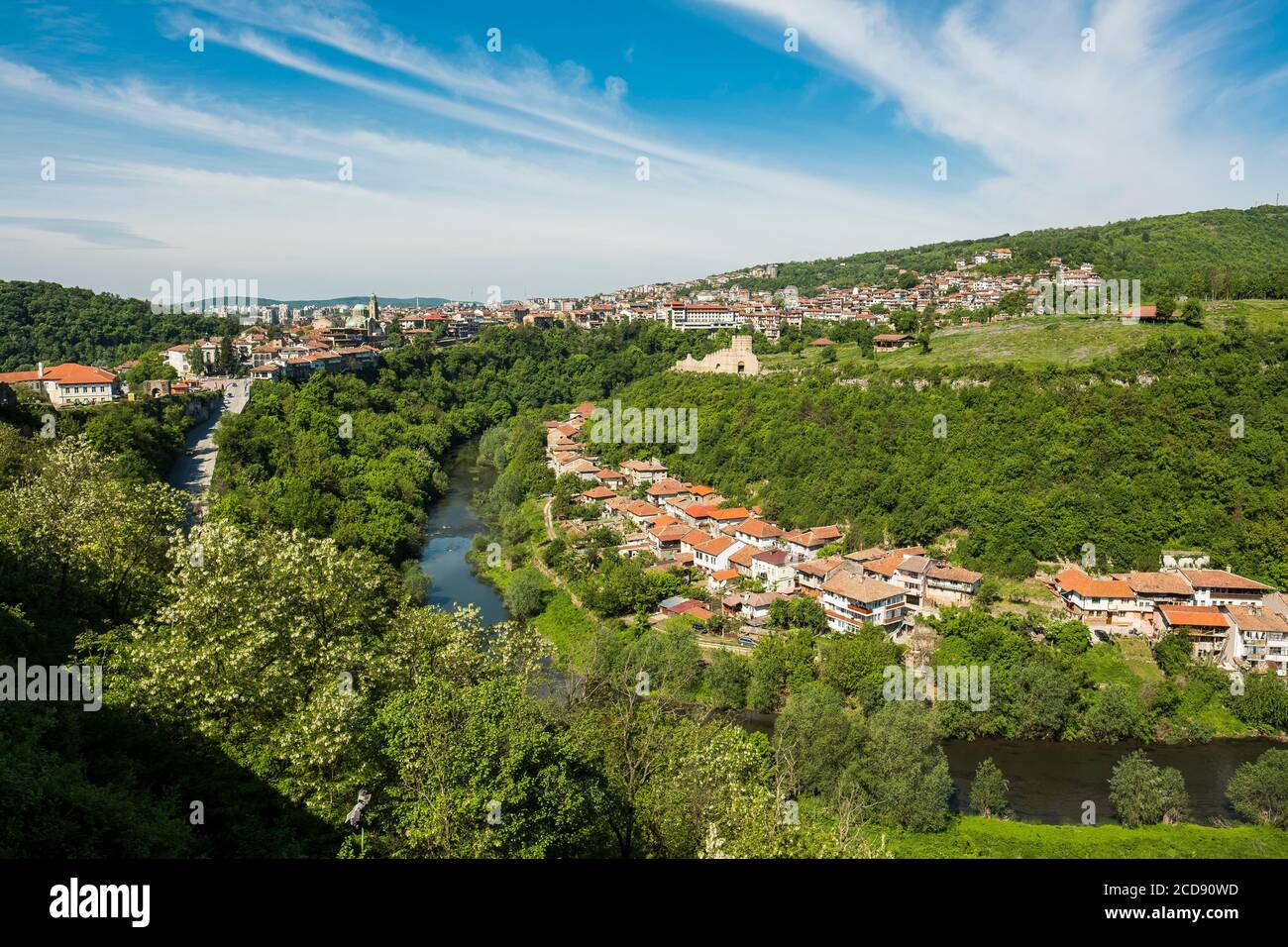 Bulgarie, Veliko Tarnovo, ancienne capitale de la Bulgarie sous le second Empire bulgare, jusqu'à sa chute le 17 juillet 1393 Banque D'Images