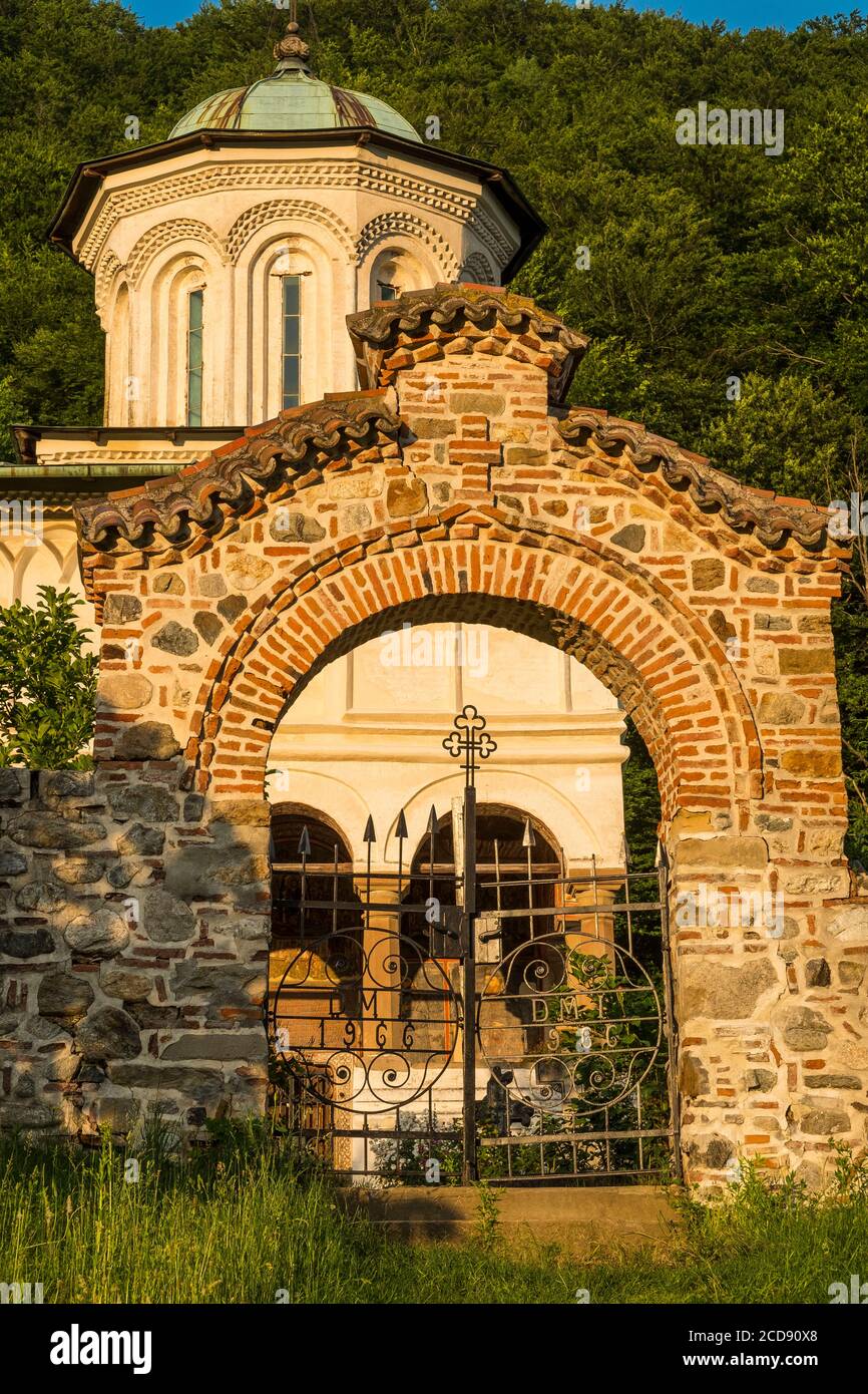La Roumanie, la Valachie, Horezu, le monastère de Horezu a été inscrit comme site du patrimoine mondial de l'UNESCO en 1993 pour la qualité de conservation de ces peintures de plus de 300 ans Banque D'Images
