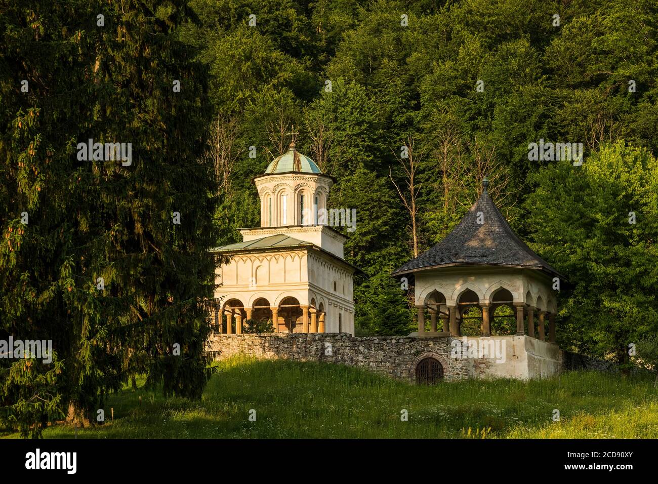 La Roumanie, la Valachie, Horezu, le monastère de Horezu a été inscrit comme site du patrimoine mondial de l'UNESCO en 1993 pour la qualité de conservation de ces peintures de plus de 300 ans Banque D'Images