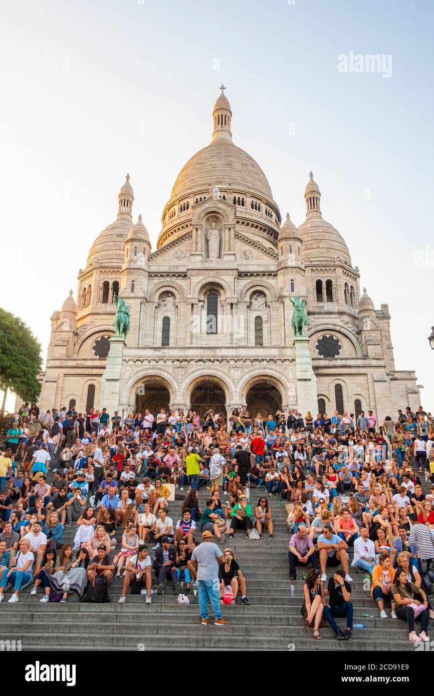 France, Paris, la colline de Montmartre, du Sacré-Cœur Banque D'Images