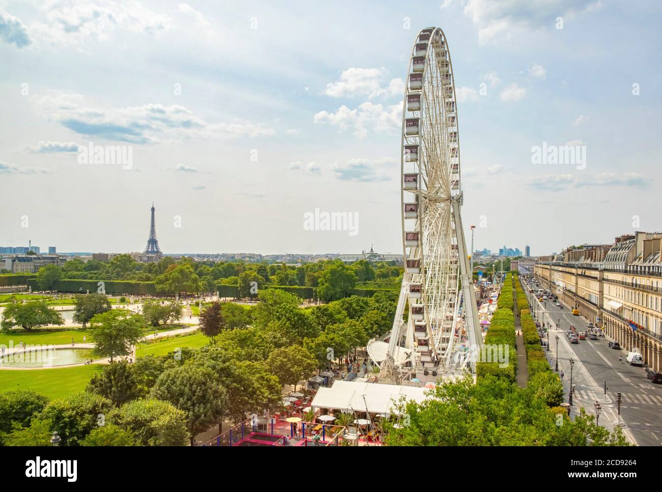 France, Paris, le jardin des Tuileries et la Foire de la Grande roue Banque D'Images
